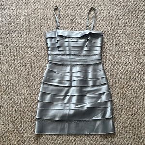 BCBG Metallic Beaded Mini Dress